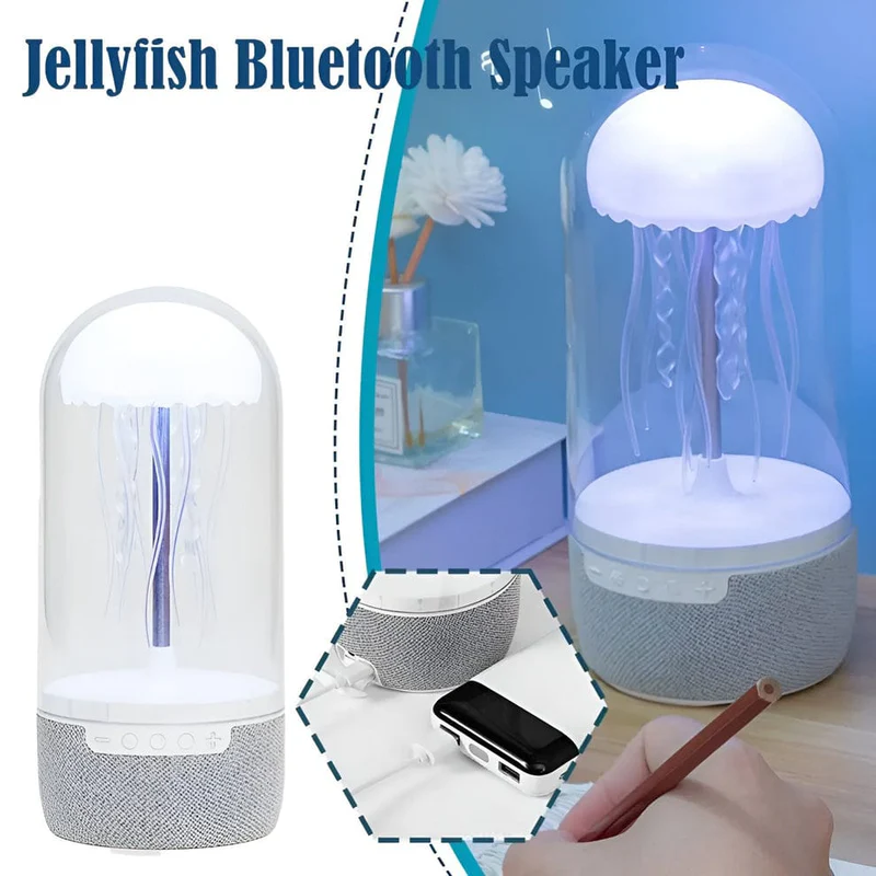 LED Colour Changing Jellyfish Lamp Bluetooth Speaker With USB