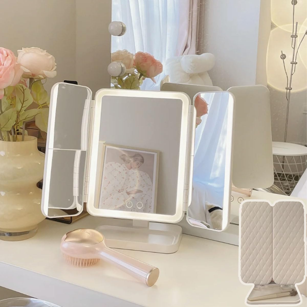 Vanity Makeup Tri-fold Mirror