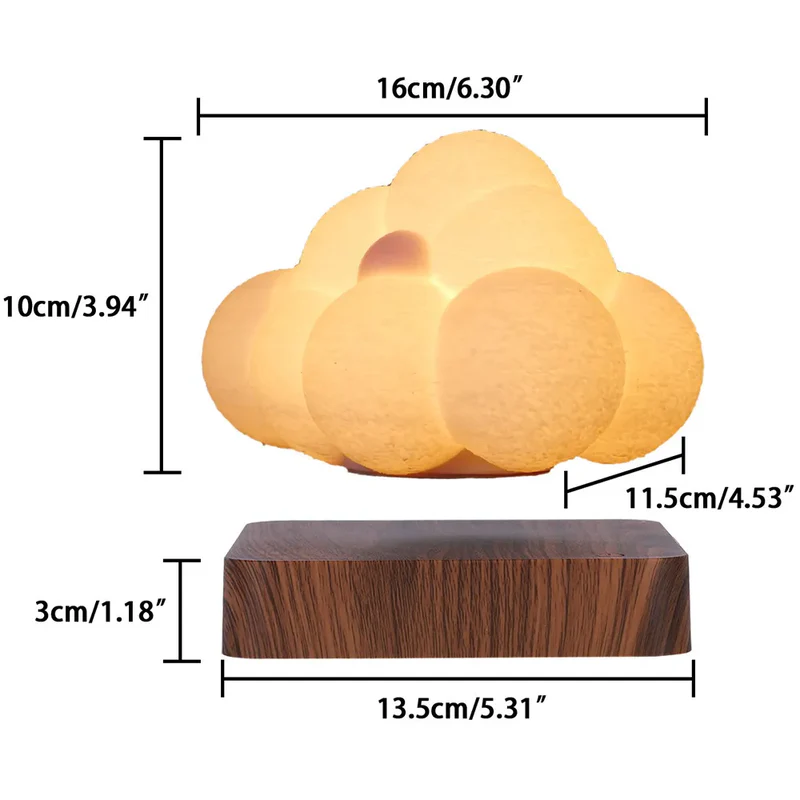 Floating LED Cloud Lamp with 360° Rotation