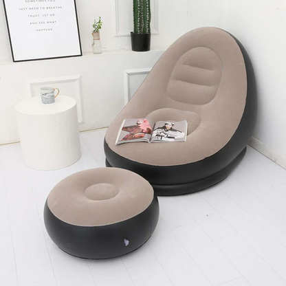 Inflatable Leisure Sofa Chair And Footstool