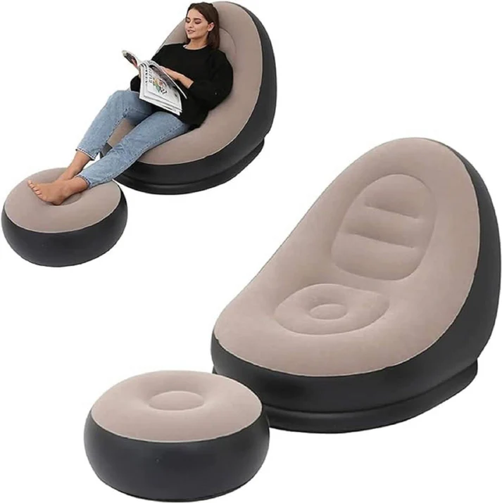 Inflatable Leisure Sofa Chair And Footstool