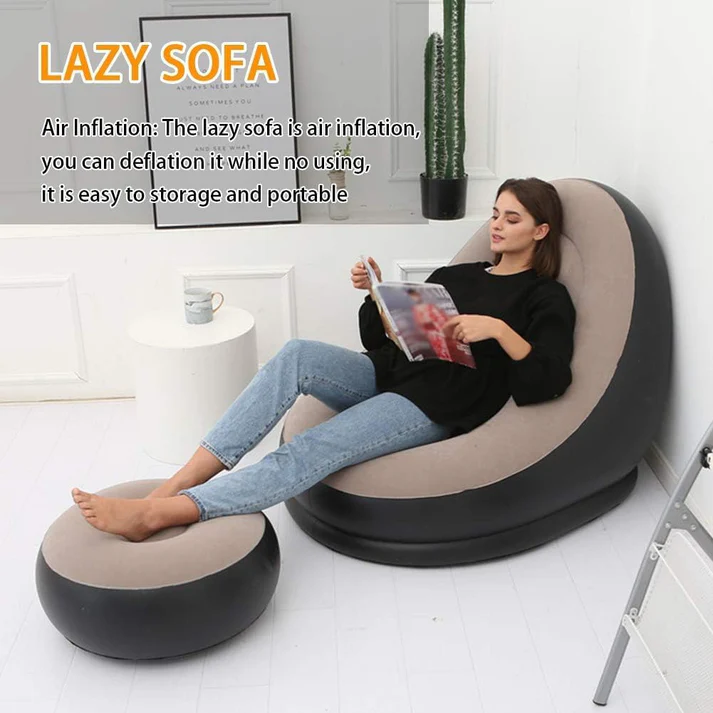 Inflatable Leisure Sofa Chair And Footstool