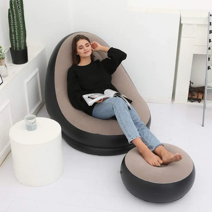 Inflatable Leisure Sofa Chair And Footstool