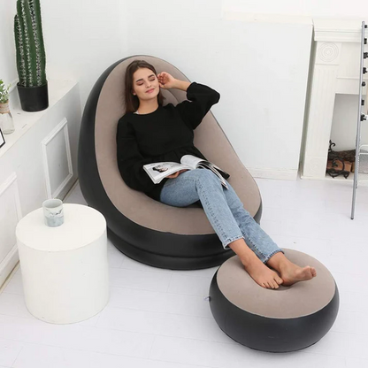 Inflatable Leisure Sofa Chair And Footstool