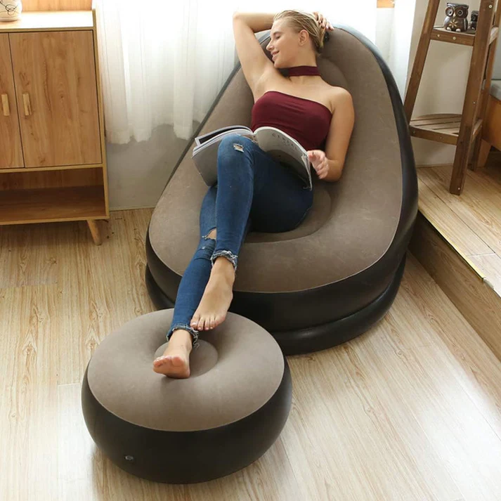 Inflatable Leisure Sofa Chair And Footstool