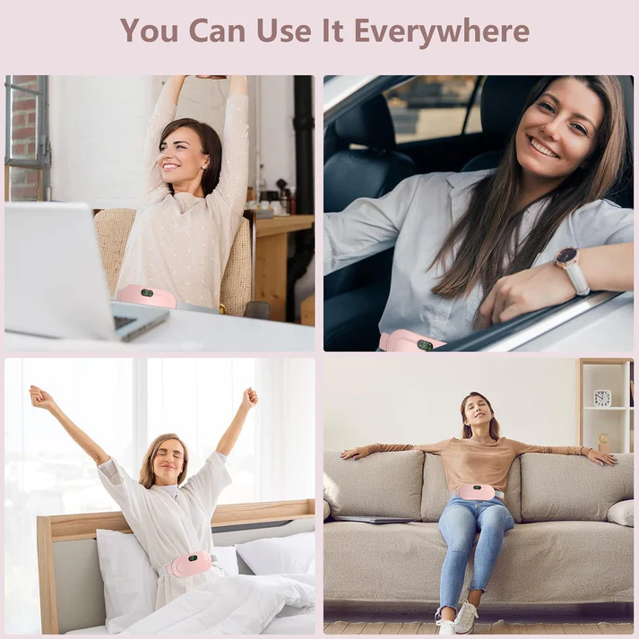 Portable Cordless Period Cramp Massager & Heating Pad