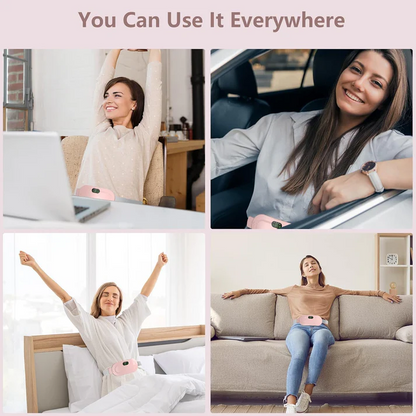 Portable Cordless Period Cramp Massager & Heating Pad