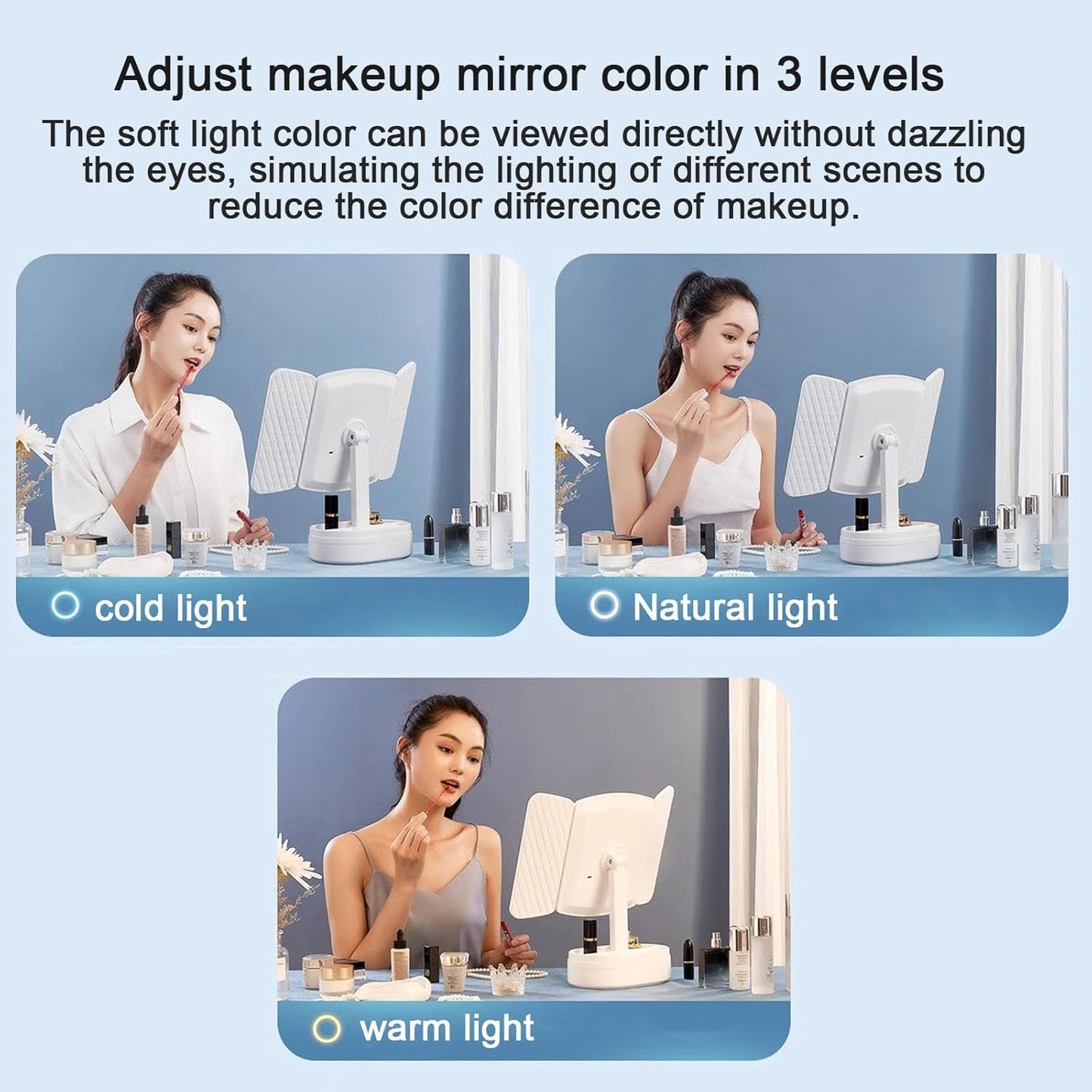 Vanity Makeup Tri-fold Mirror